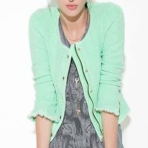 Zara Trafaluc Tweed Jacket - Mint Green - NWT